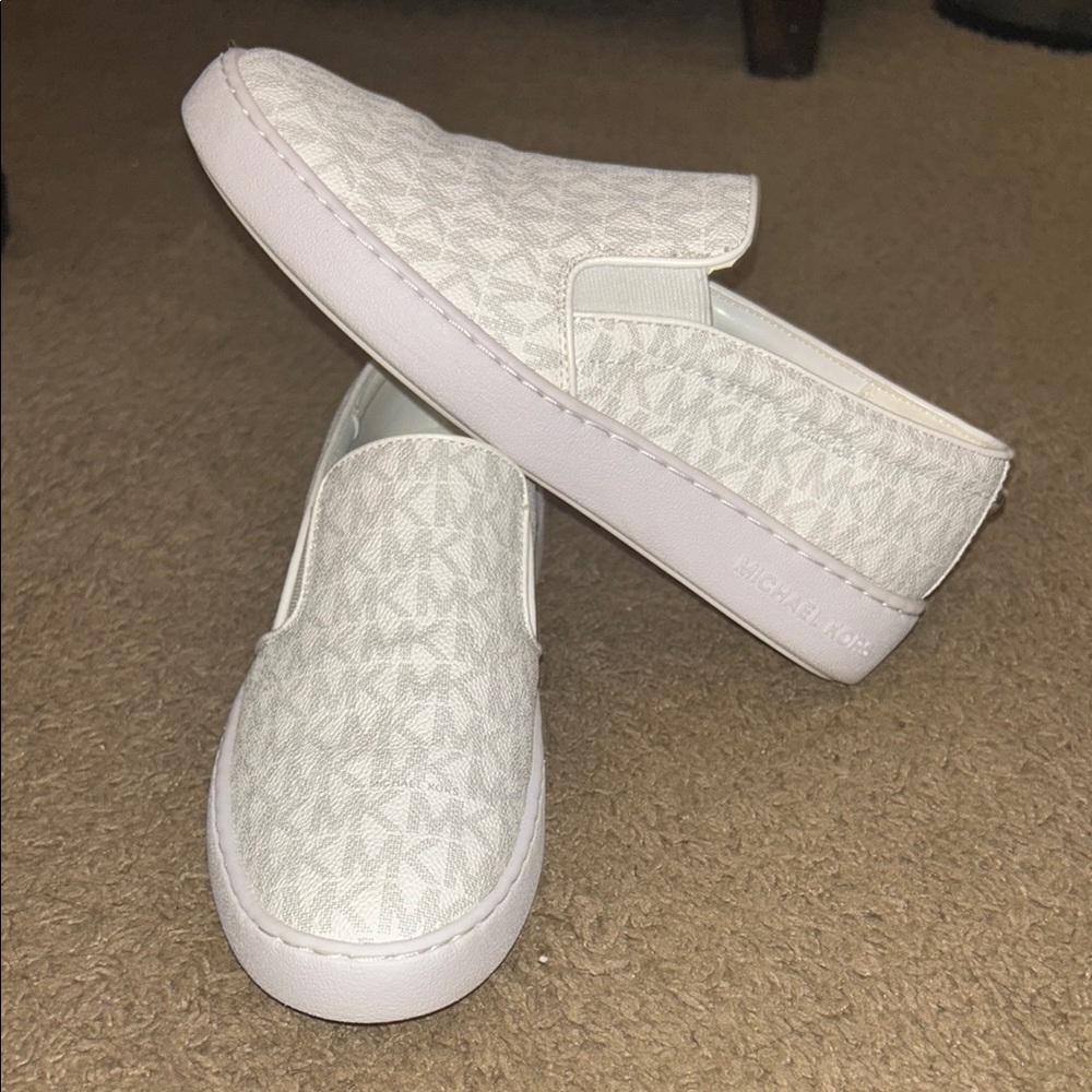 Michael Kors White Slip-On Shoes - Picture 2 of 7